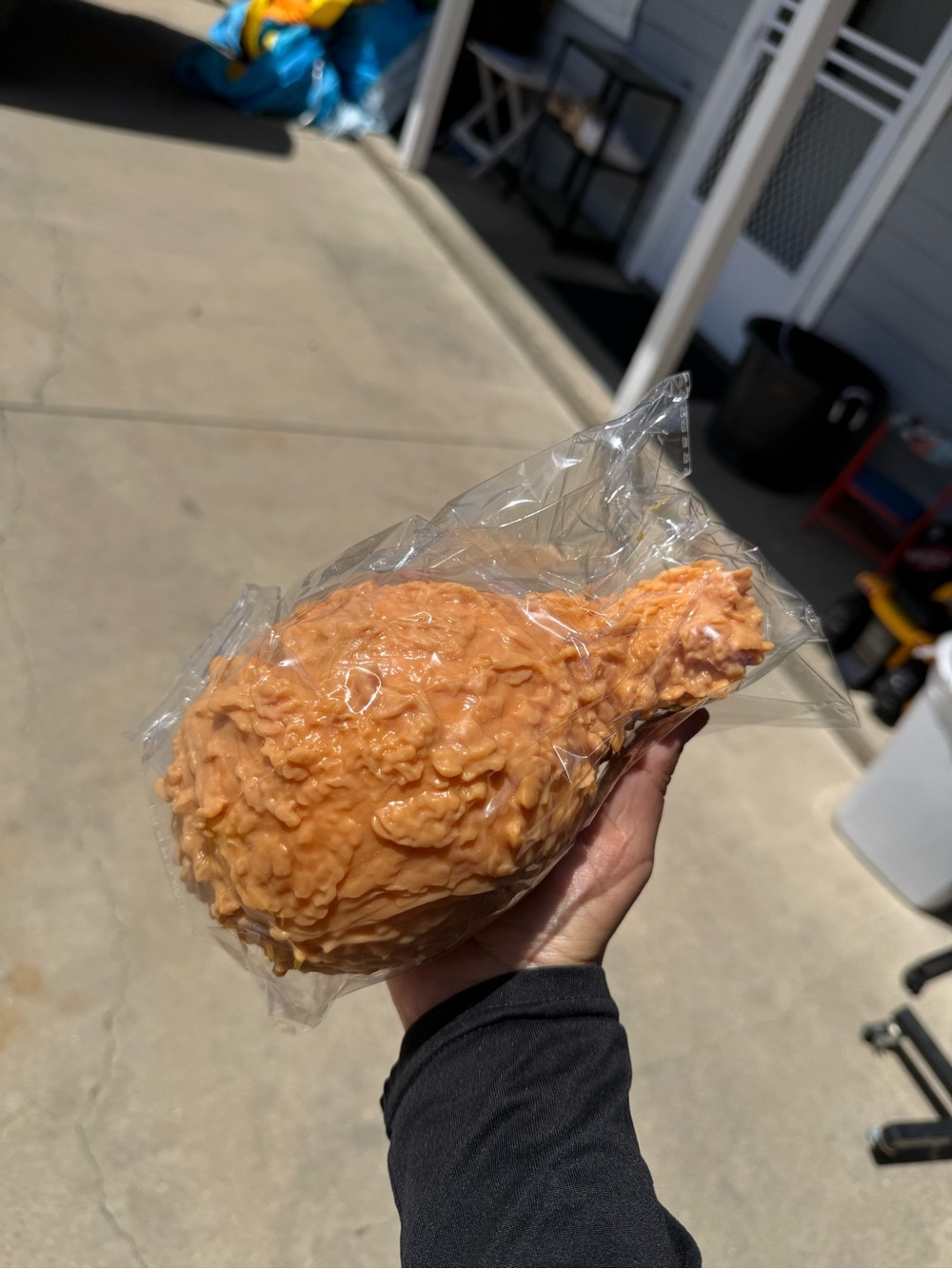 Textured Squishy Toy - Novelty Fried Chicken Drumstick Shape
